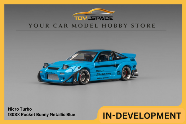 [MICRO TURBO] 1:64 180SX Rocket Bunny Metallic Blue