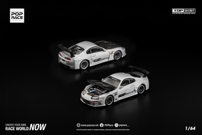 [POP RACE] 1:64 Top Secret GT300 Supra Silver - Toy Space Diecast Online Store Singapore
