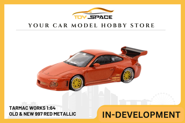 [TARMAC WORKS] 1/64 Old & New 997 Red Metallic -  ROAD64