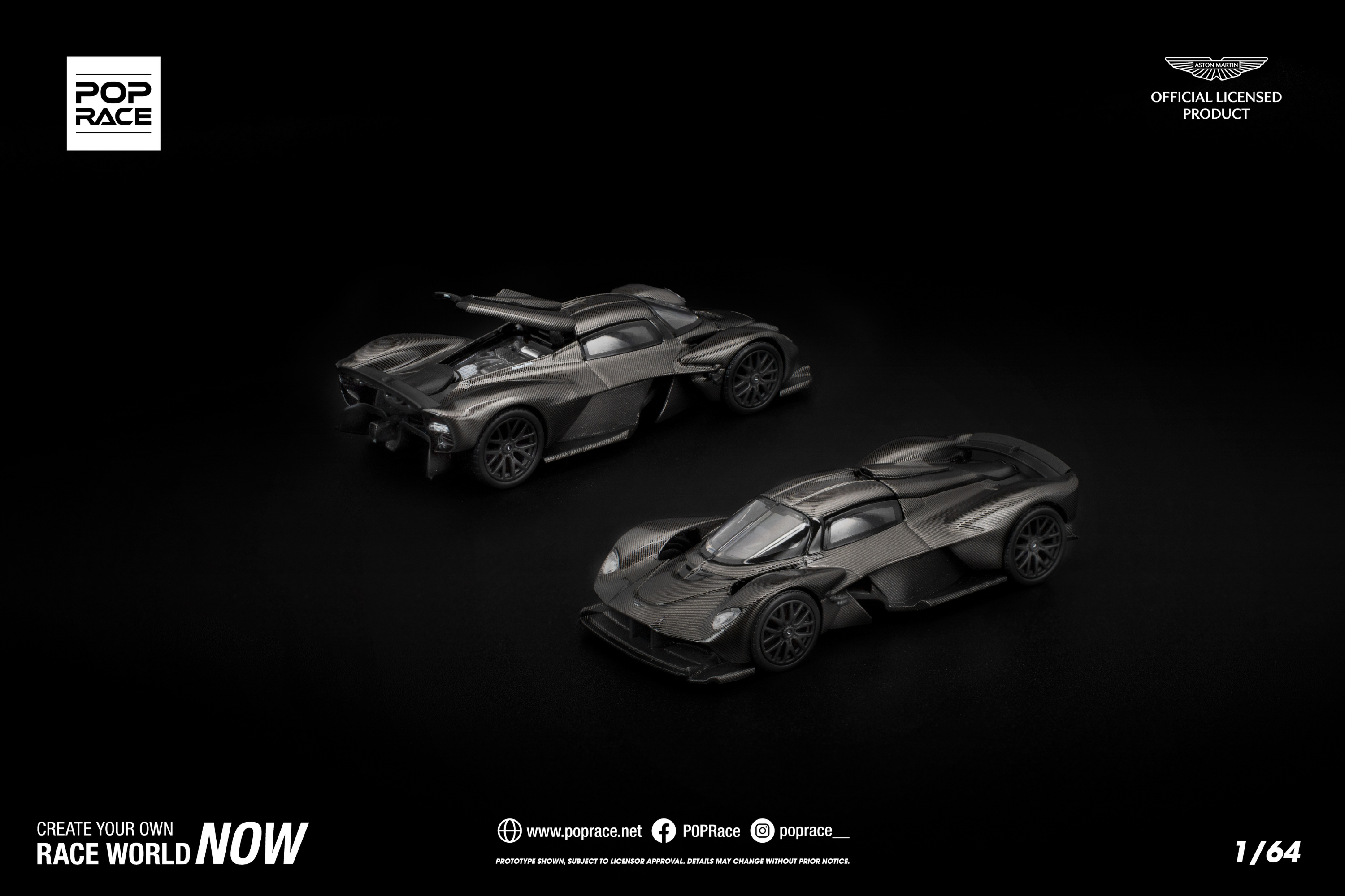 [POP RACE] 1:64 Aston Martin Valkyrie Carbon Edition