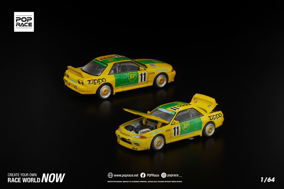 [POP RACE] 1:64 GT-R R32 JTC Group A 1992 - Toy Space Diecast Online Store Singapore