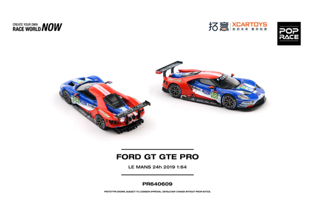 [POP RACE] 1:64 Ford GT Gte Pro Le Mans 24H 2019 - Toy Space Diecast Online Store Singapore