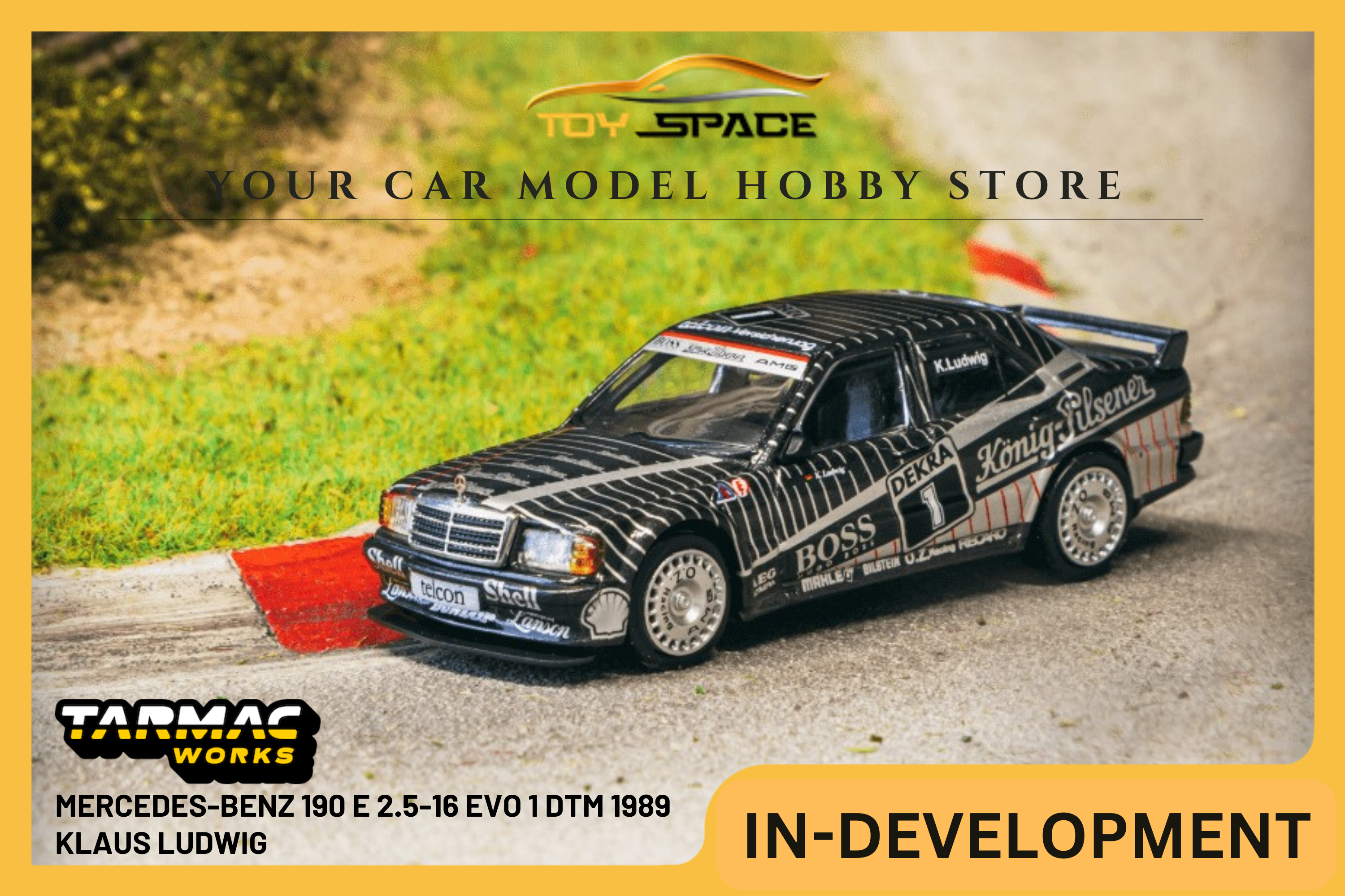 [TARMAC WORKS] 1:64 Mercedes-Benz 190 E 2.5-16 Evo 1 DTM 1989 Klaus Ludwig - GLOBAL64