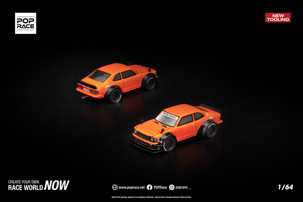 [POP RACE] 1:64 Toyota Corolla KE25 Orange