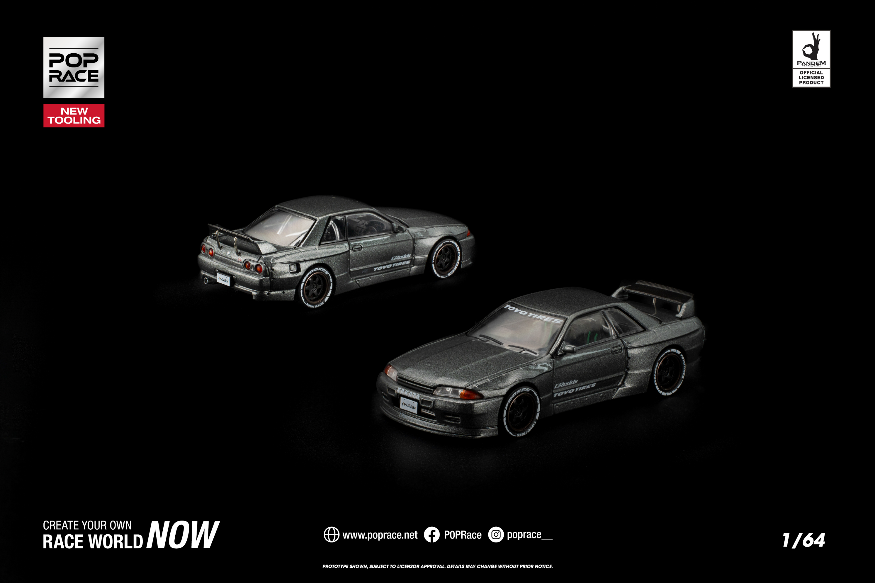 [POP RACE] 1:64 Pandem R32 Gun Metal