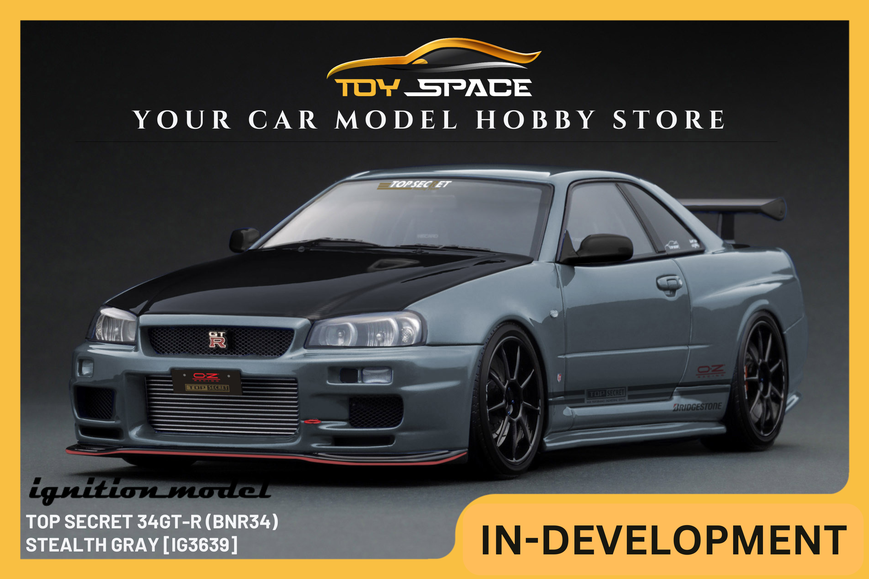 [IGNITION MODEL] 1:18 TOP SECRET 34GT-R (BNR34) Stealth Gray [IG3639]