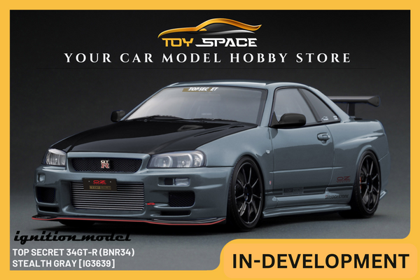 [IGNITION MODEL] 1:18 TOP SECRET 34GT-R (BNR34) Stealth Gray [IG3639]