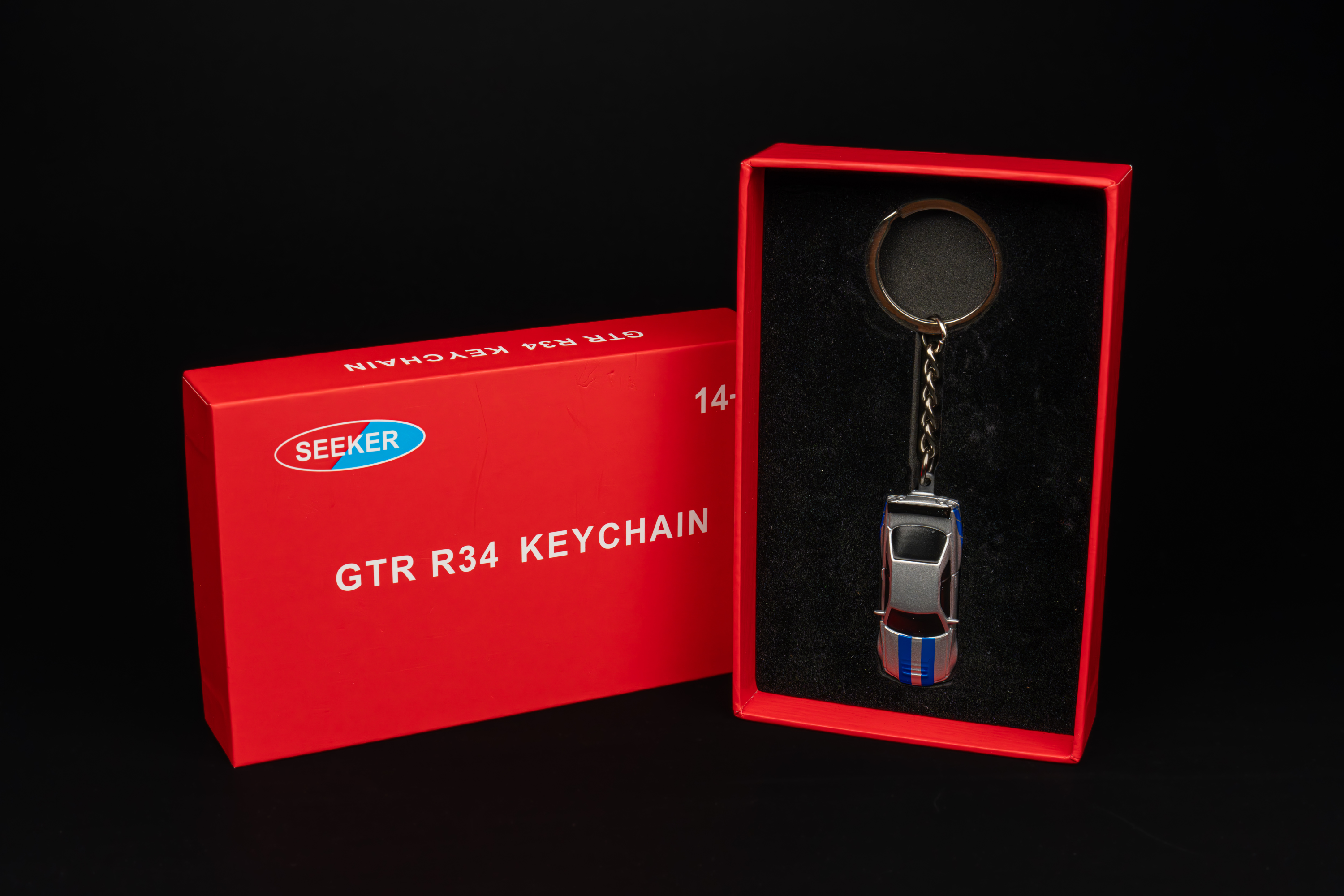 [SEEKER] 1:87 Nissan GTR34 Keychain FNF Silver