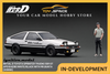 [IGNITION MODEL] 1:18 INITIAL D Toyota Sprinter Trueno 3Dr GT Apex(AE86) White/Black With Mr.Bunta [IG3659]