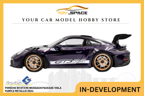 [SOLIDO] 1:18 Porsche 911 GT3 RS Weissach Package Viola Purple Metallic 2024 - Toy Space Diecast Online Store Singapore