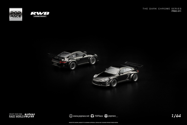 [POP RACE] 1:64 RWB 997 Dark Chrome