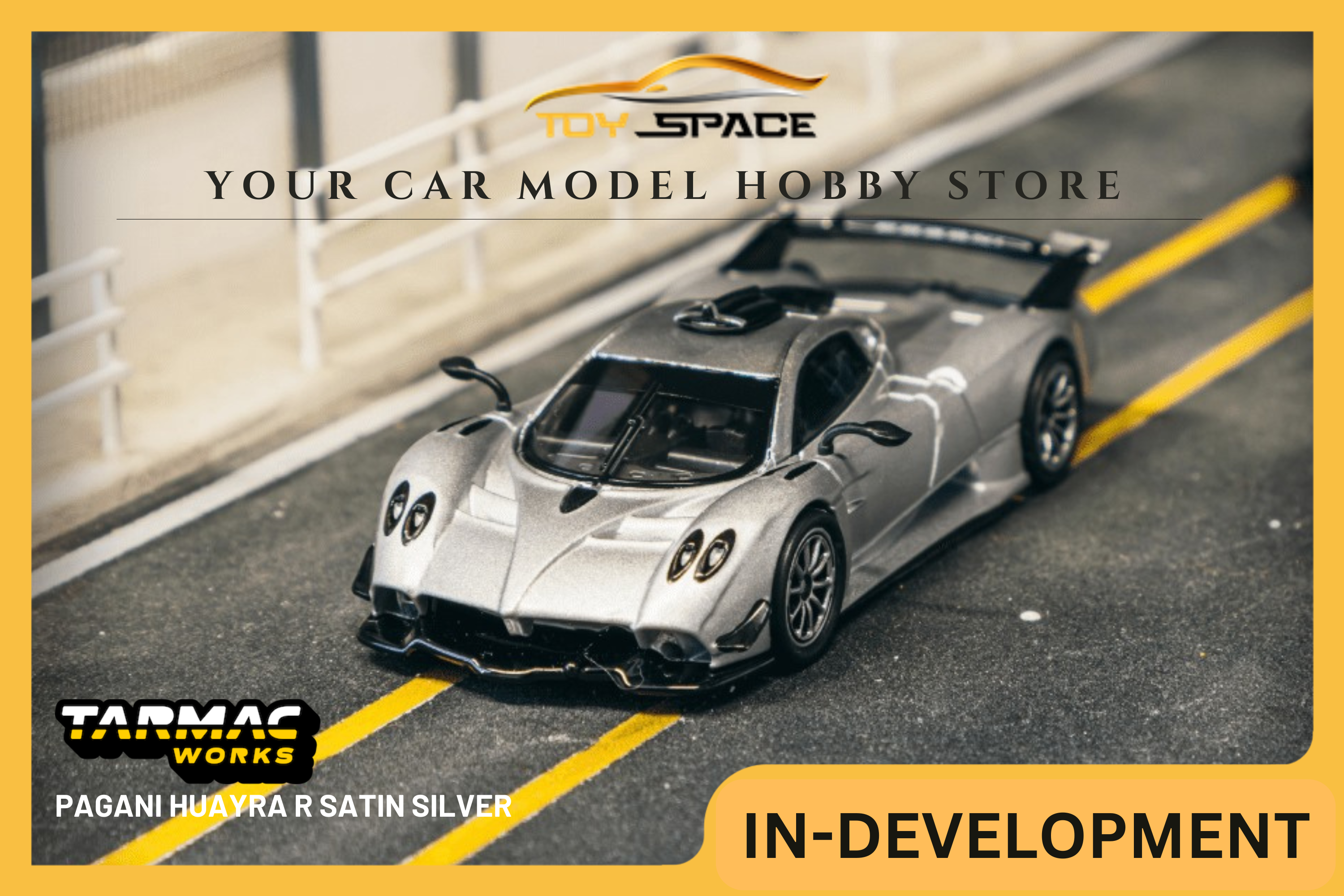 [TARMAC WORKS] 1:64 Pagani Huayra R Satin Silver - GLOBAL64