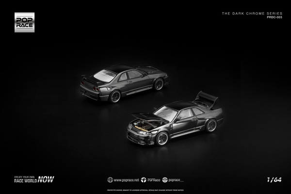 [POP RACE] 1:64 R33 GT-R Dark Chrome