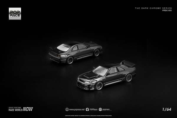 [POP RACE] 1:64 R33 GT-R Dark Chrome