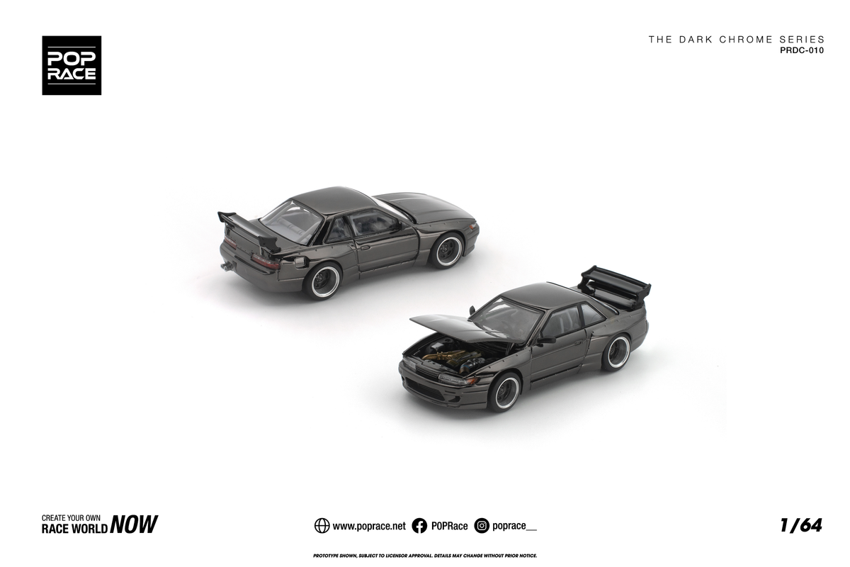 [POP RACE] 1:64 Pandem S13 Dark Chrome