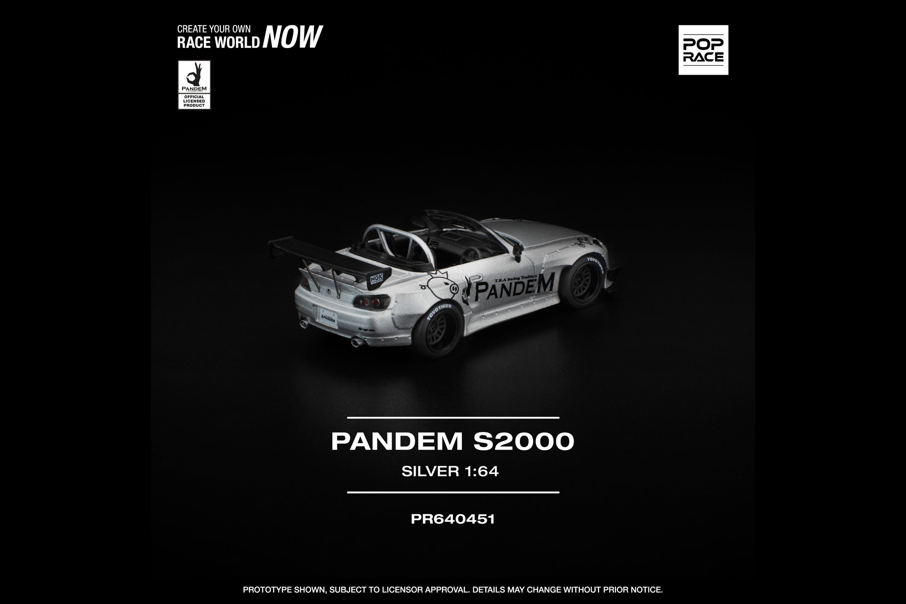 [POP RACE] 1:64 Pandem S2000 Silver