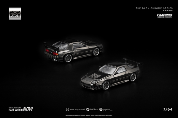 [POP RACE] 1:64 Mazda RX7 (FC3S) RE-Amemiya Dark Chrome