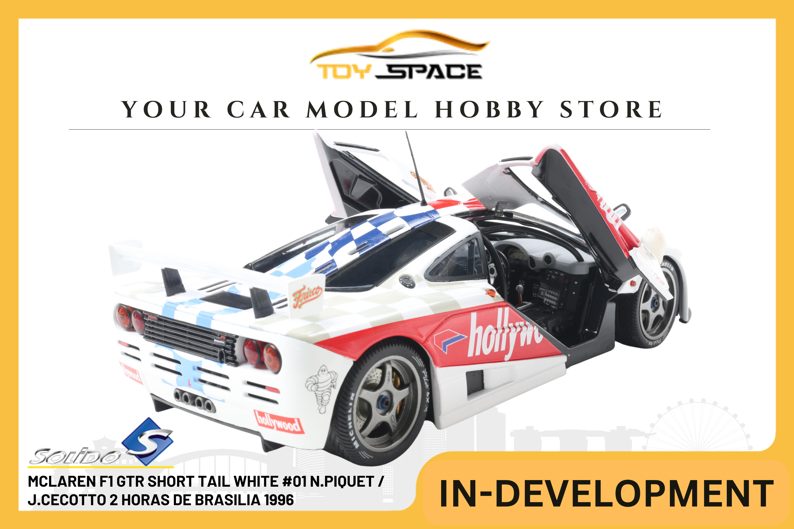 [SOLIDO] 1:18 Mclaren F1 GTR Short Tail White #01 N.Piquet / J.Cecotto 2 Horas DE Brasilia 1996