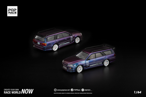[POP RACE] 1:64 Nissan Stagea Magic Purple