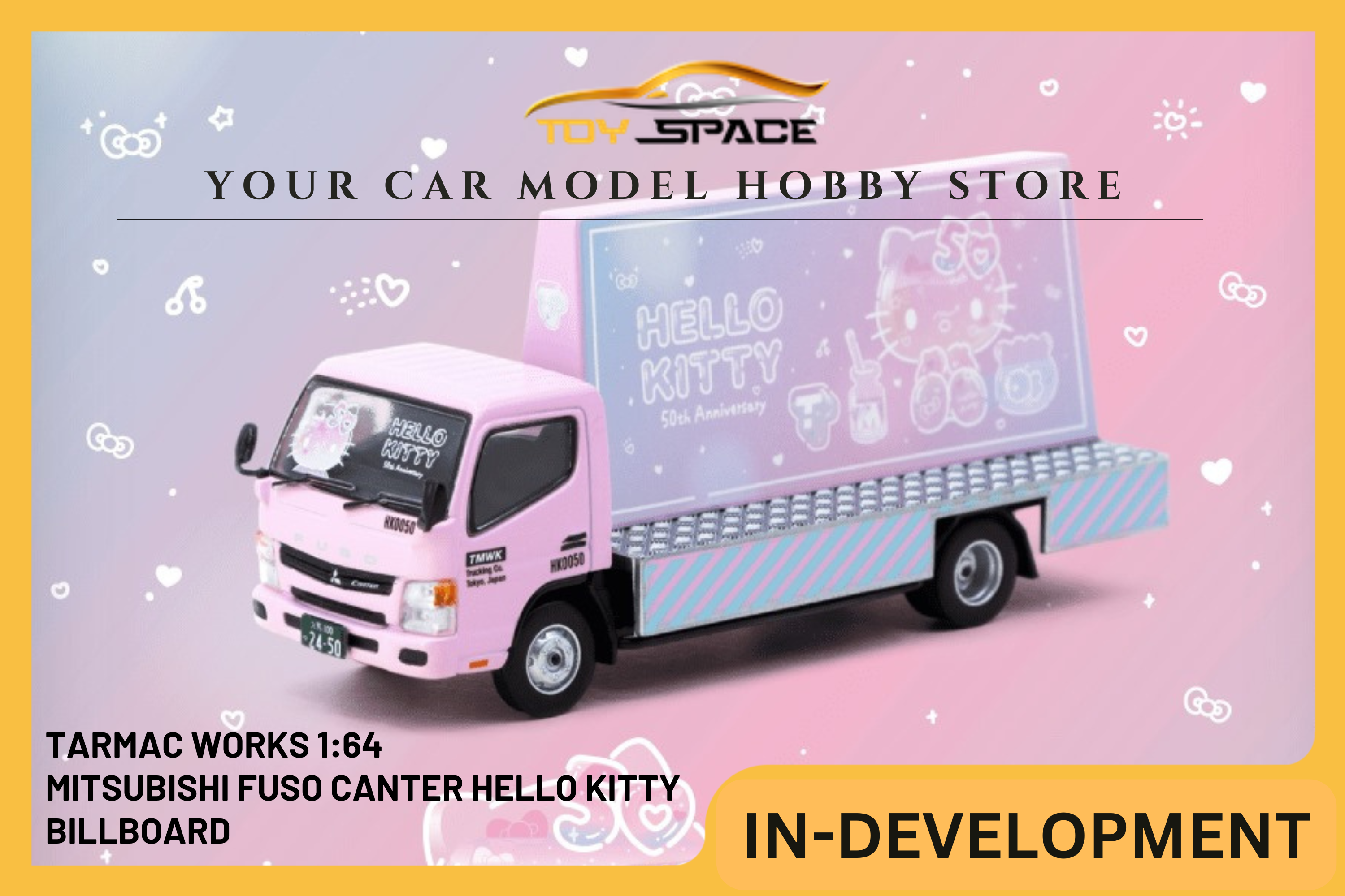 [TARMAC WORKS] 1:64 Mitsubishi Fuso Canter  Hello Kitty Billboard - TRUCK64