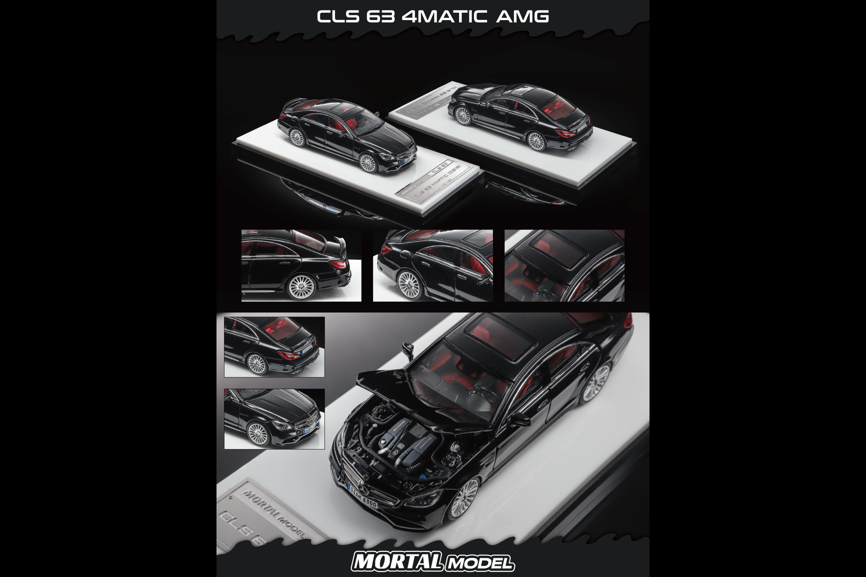 [MORTAL] 1:64 Benz CLS63 4Matic AMG Metallic Black