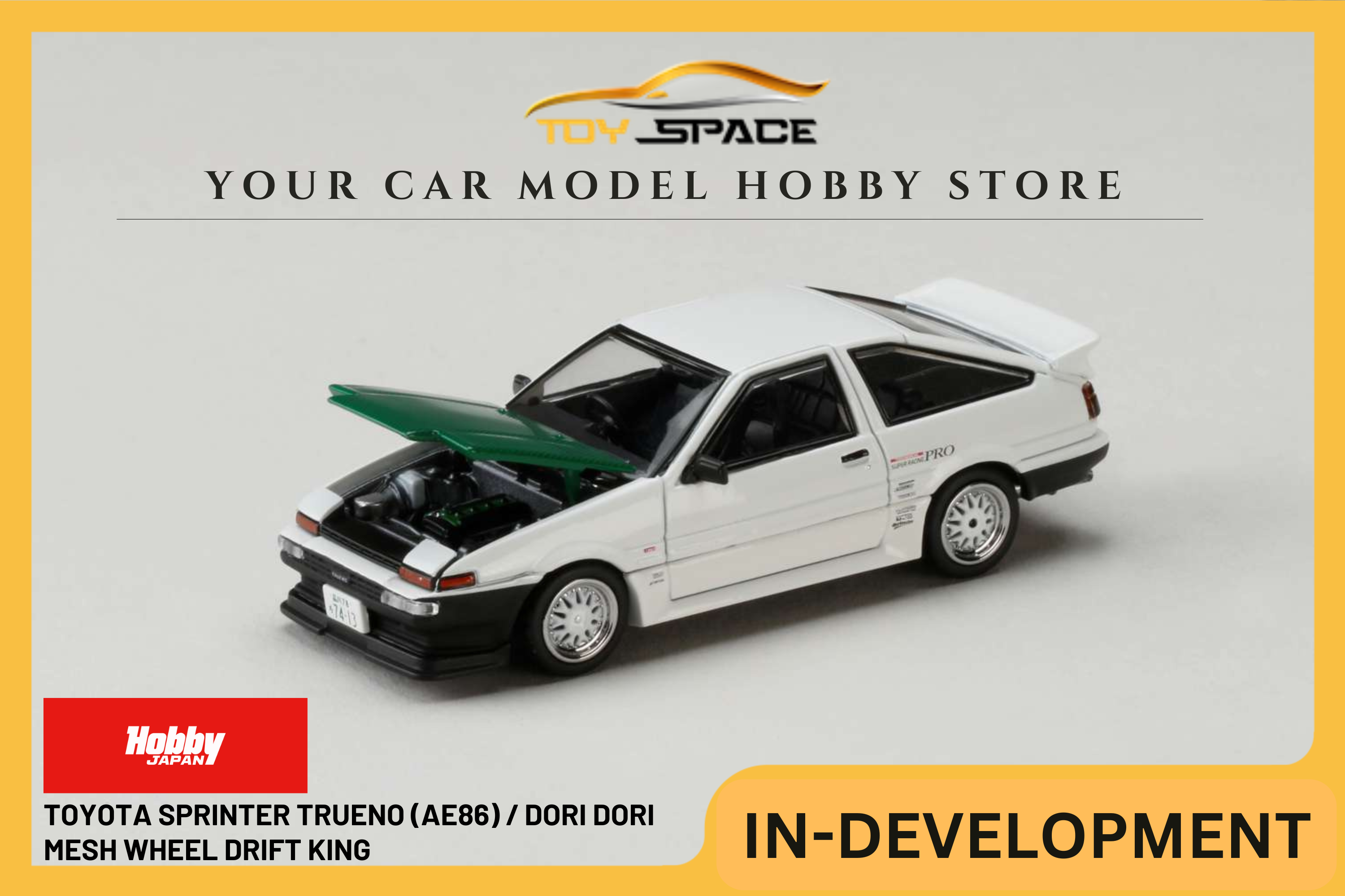 [HOBBY JAPAN] 1:64 Toyota Sprinter Trueno (AE86) / Dori Dori Mesh Wheel Drift King