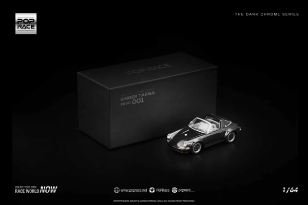 [POP RACE] 1:64 Singer Targa Dark Chrome