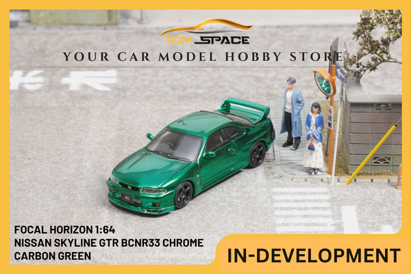 [FOCAL HORIZON] 1:64 Nissan Skyline GTR BCNR33 Chrome Carbon Green