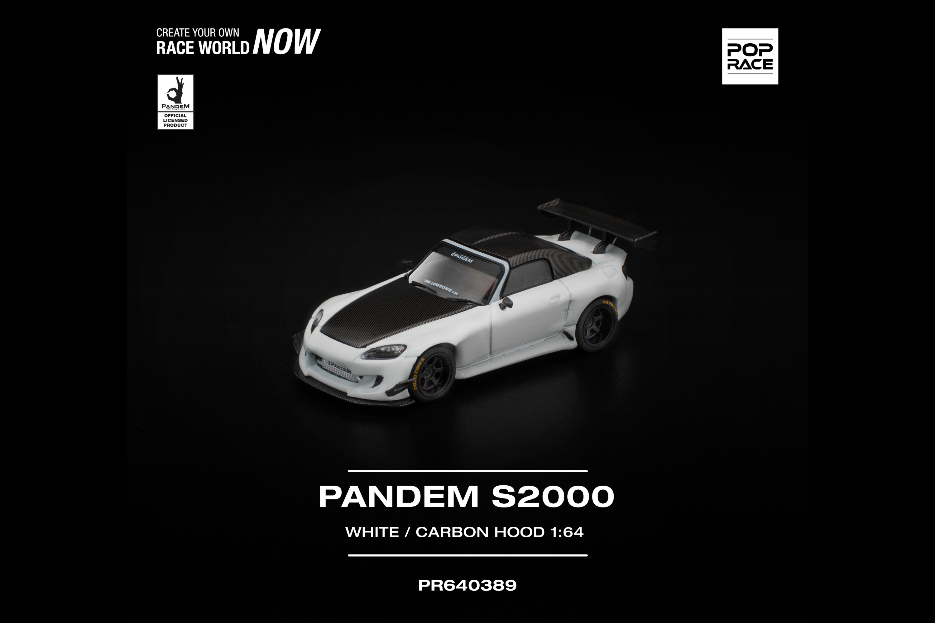 [POP RACE] 1:64 Pandem S2000 Softtop White