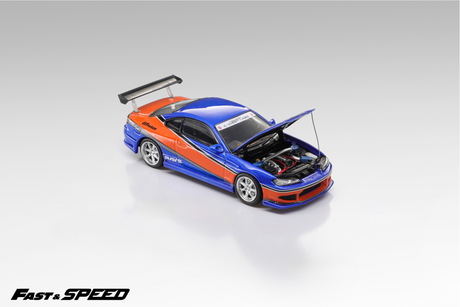 [FAST SPEED] 1:64 Nissan Silvia S15 Blue/Orange - Toy Space Diecast Online Store Singapore