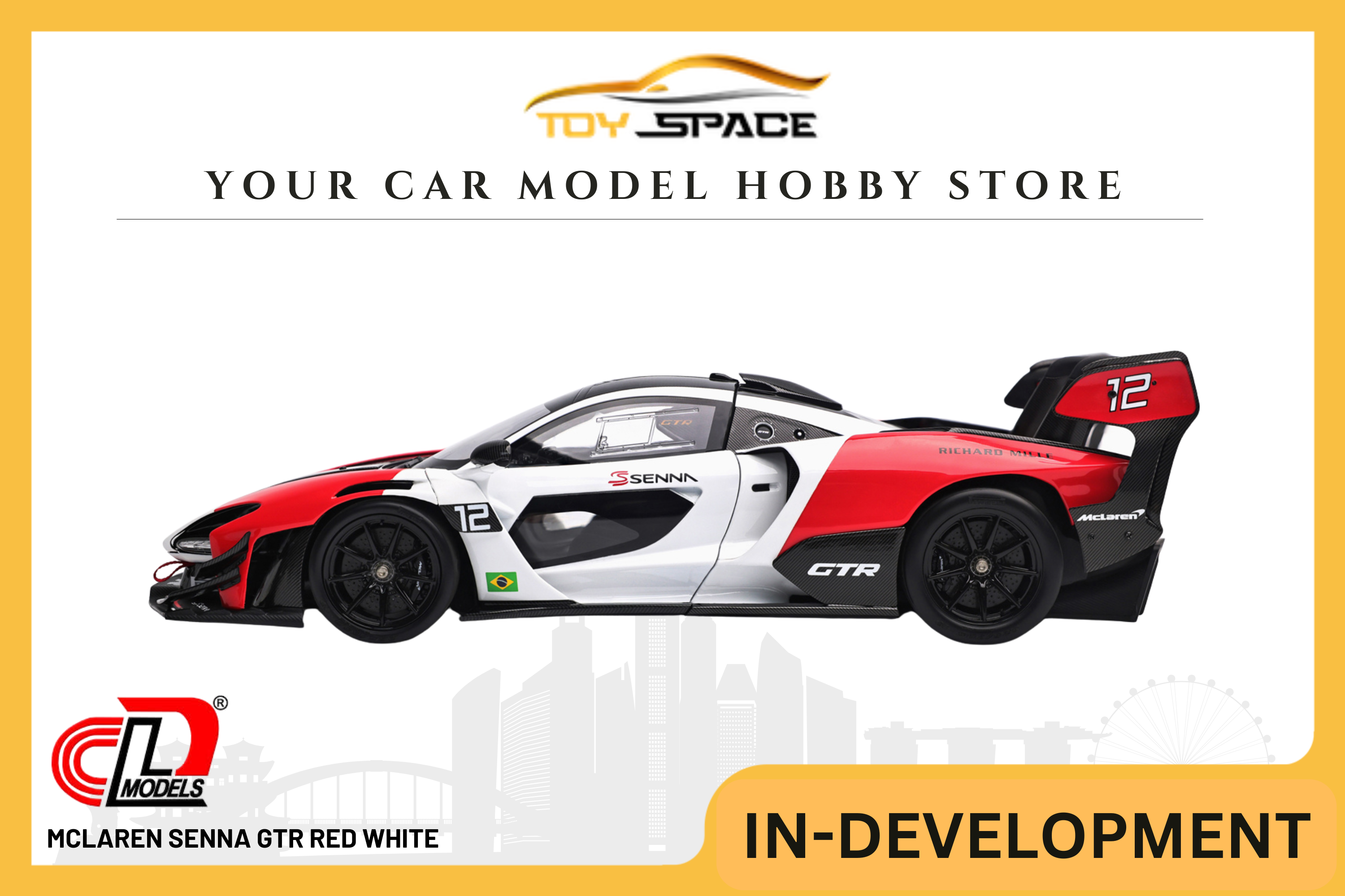[LCD] 1:18 McLaren Senna GTR Red White