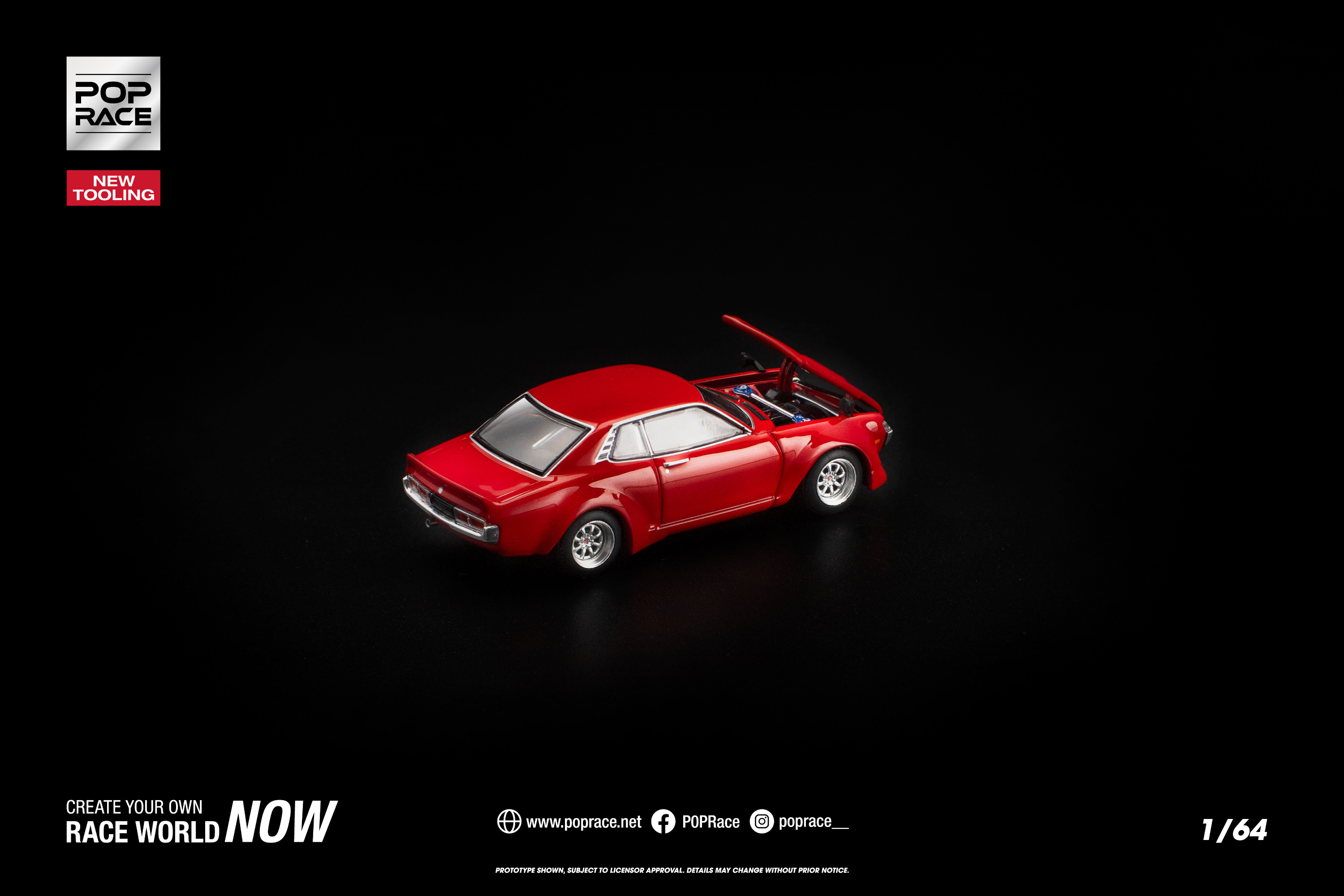 [POP RACE] 1:64 TA22 Celica Red
