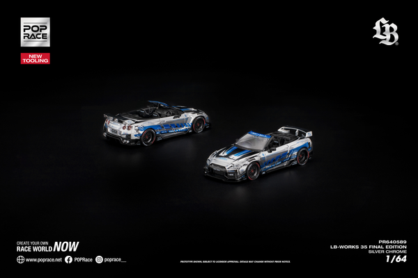 [POP RACE] 1:64 LB-Works 35 Final Edition Silver Chrome
