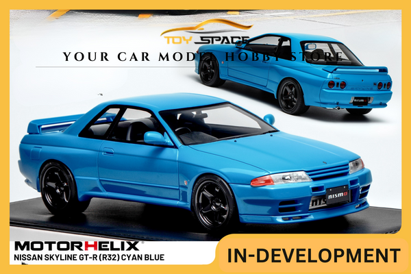 [MOTORHELIX] 1:18 Nissan Skyline GT-R (R32) Cyan Blue
