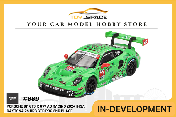 [MINI GT] Porsche 911 GT3 R #77 AO Racing 2024 IMSA Daytona 24 Hrs GTD Pro 2nd Place