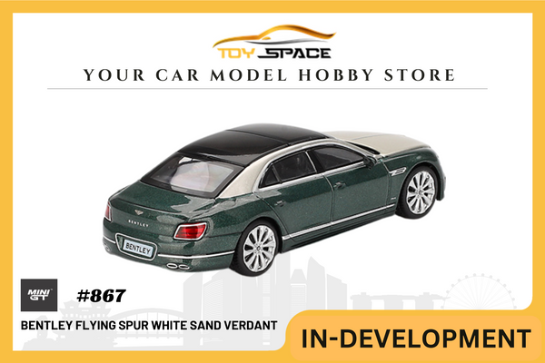 [MINI GT] Bentley Flying Spur White Sand Verdant