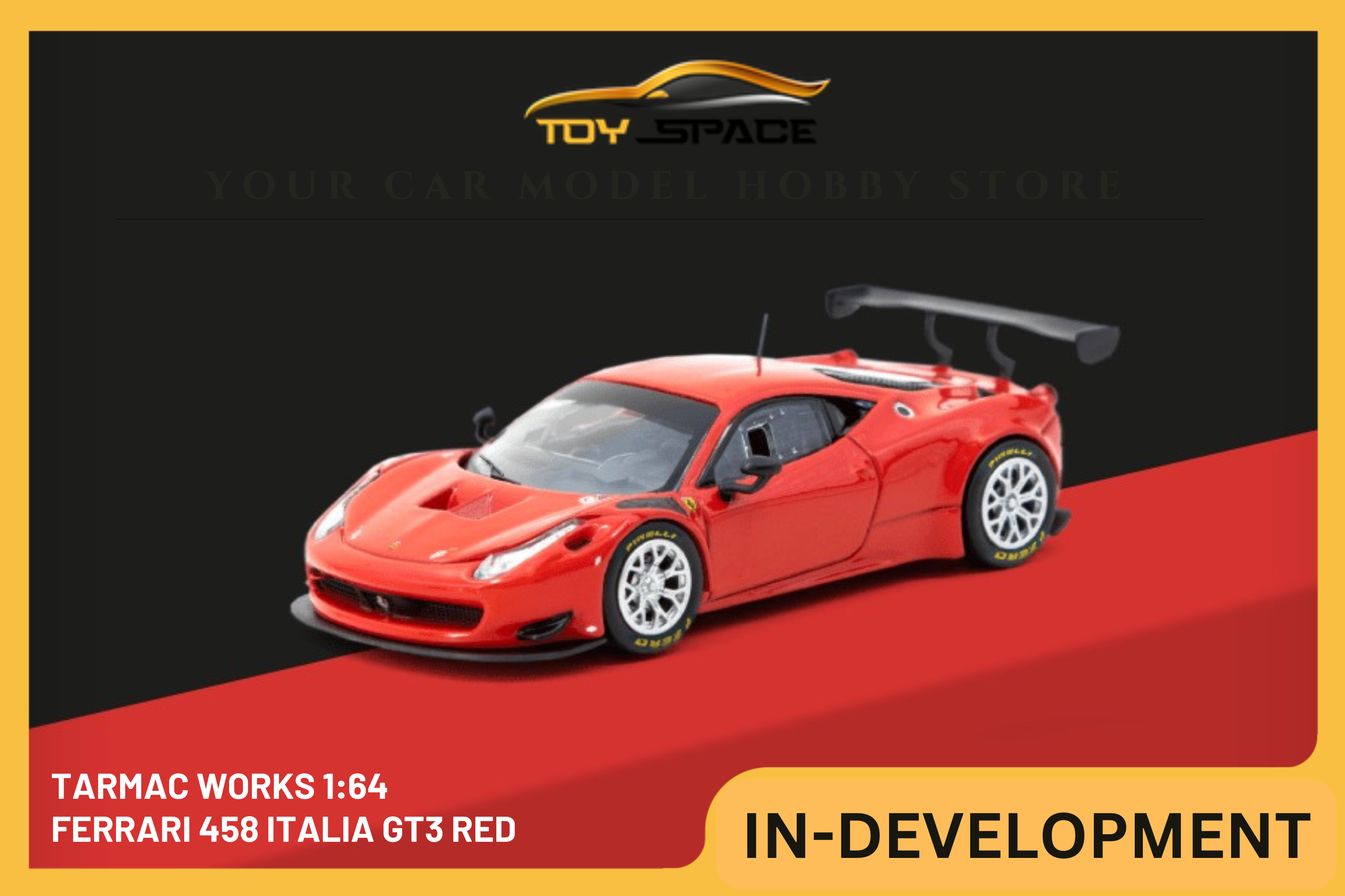 [TARMAC WORKS] 1:64 Ferrari 458 Italia GT3 Red - ROAD64