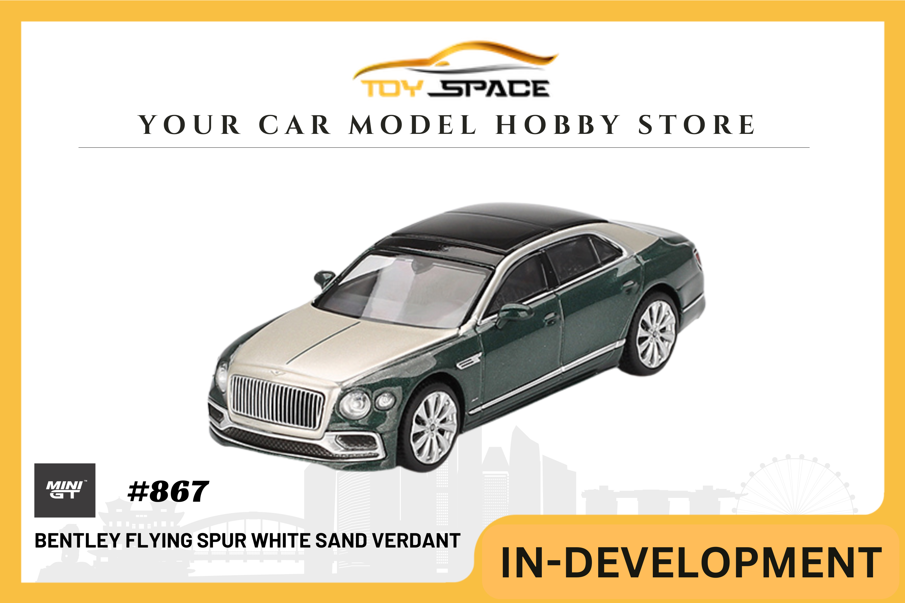 [MINI GT] Bentley Flying Spur White Sand Verdant