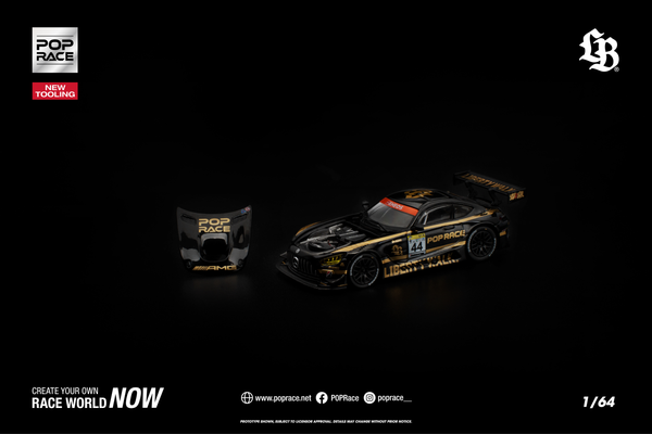 [POP RACE] 1:64 Pop Race LBWK AMG GT3 Evo Black