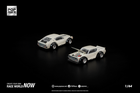[POP RACE] 1:64 Kpgc110 Kenmeri White - Toy Space Diecast Online Store Singapore
