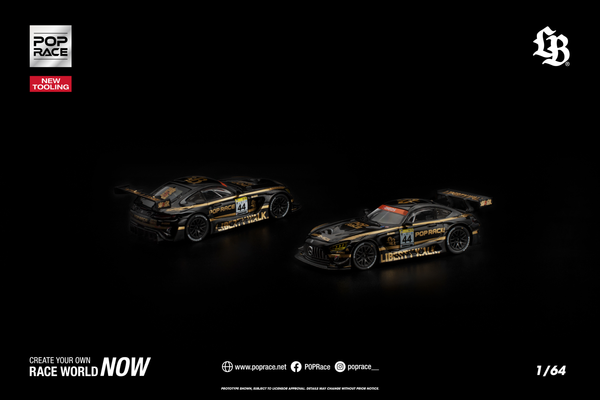[POP RACE] 1:64 Pop Race LBWK AMG GT3 Evo Black