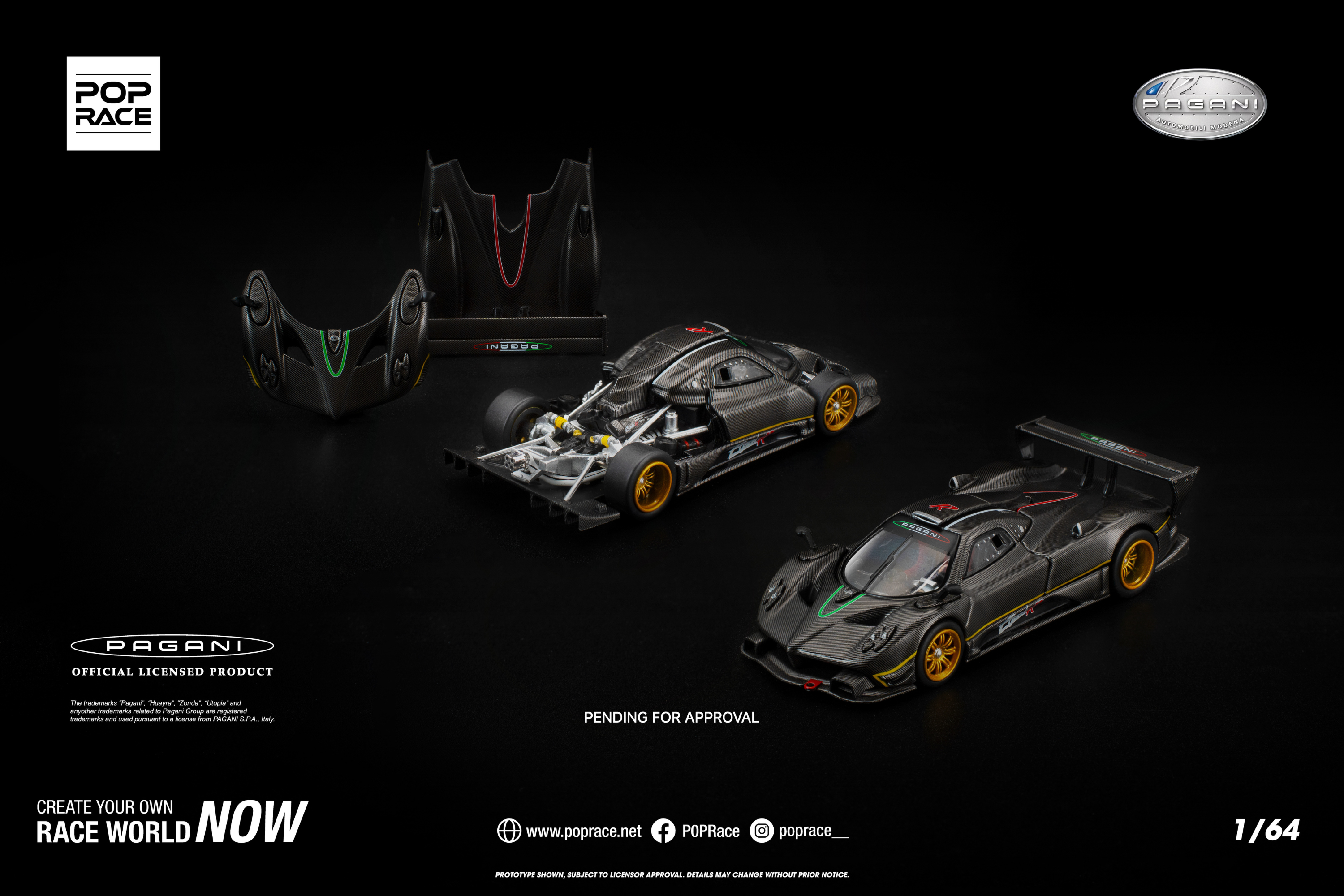 [POP RACE] 1:64 Pagani Zonda R