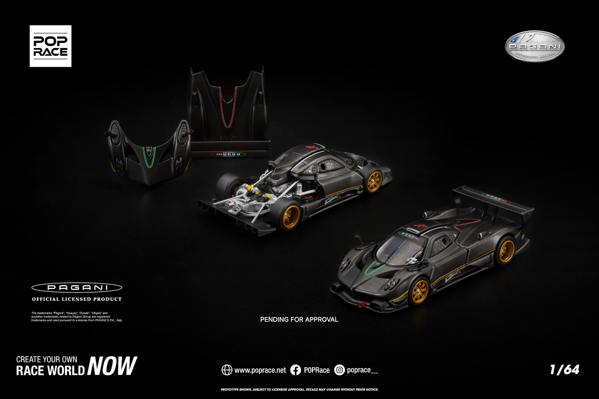 [POP RACE] 1:64 Pagani Zonda R - Toy Space Diecast Online Store Singapore
