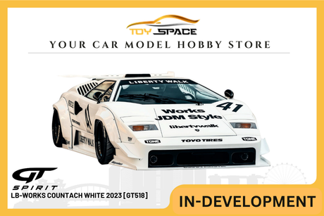 [GT SPIRIT] 1:18 LB-Works Countach White 2023 [GT518] - Toy Space Diecast Online Store Singapore