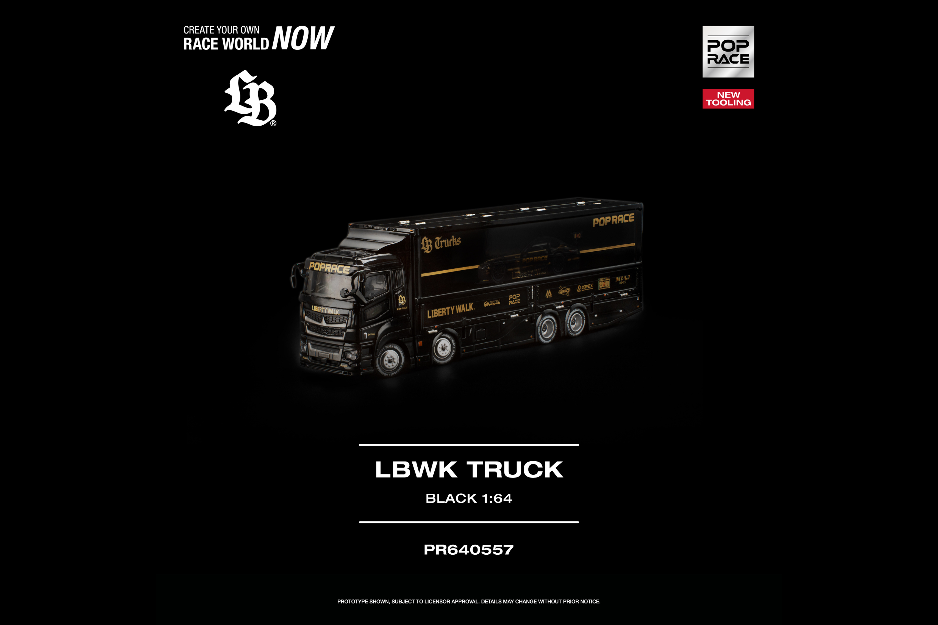 [POP RACE] 1:64 LBWK Truck Black