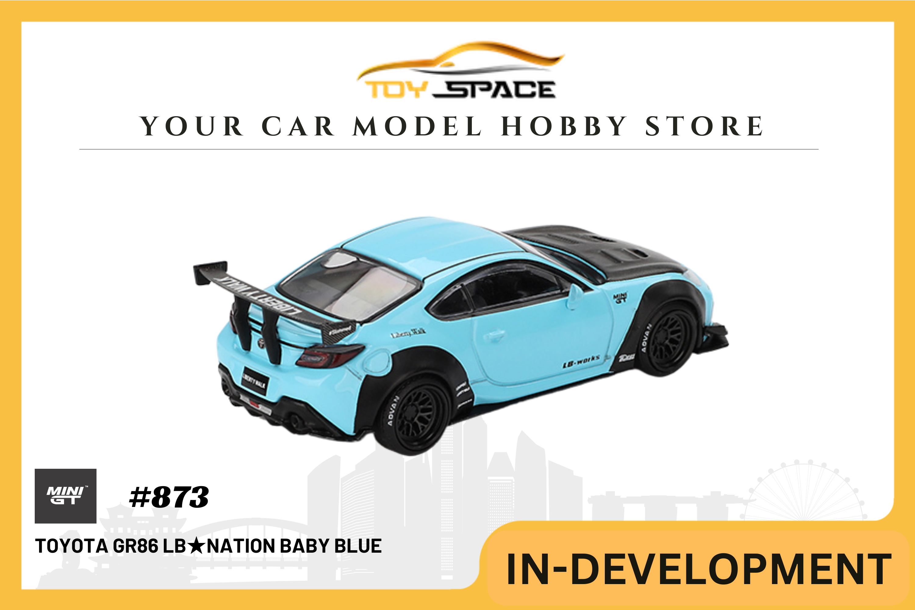 [MINI GT] Toyota GR86 LB★Nation Baby Blue