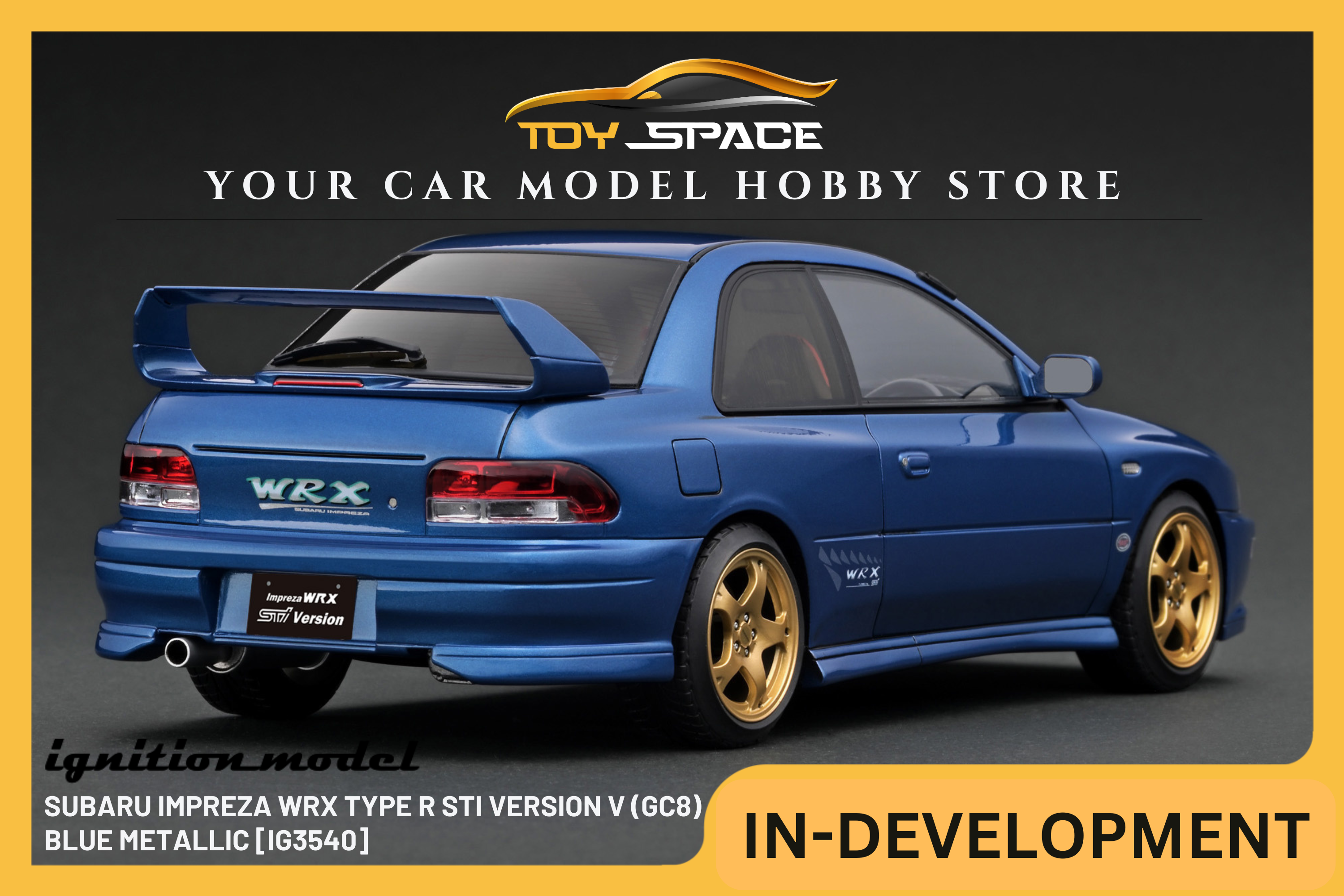 [IGNITION MODEL] 1:18 Subaru Impreza WRX Type R Sti Version V (GC8) Blue Metallic [IG3540]