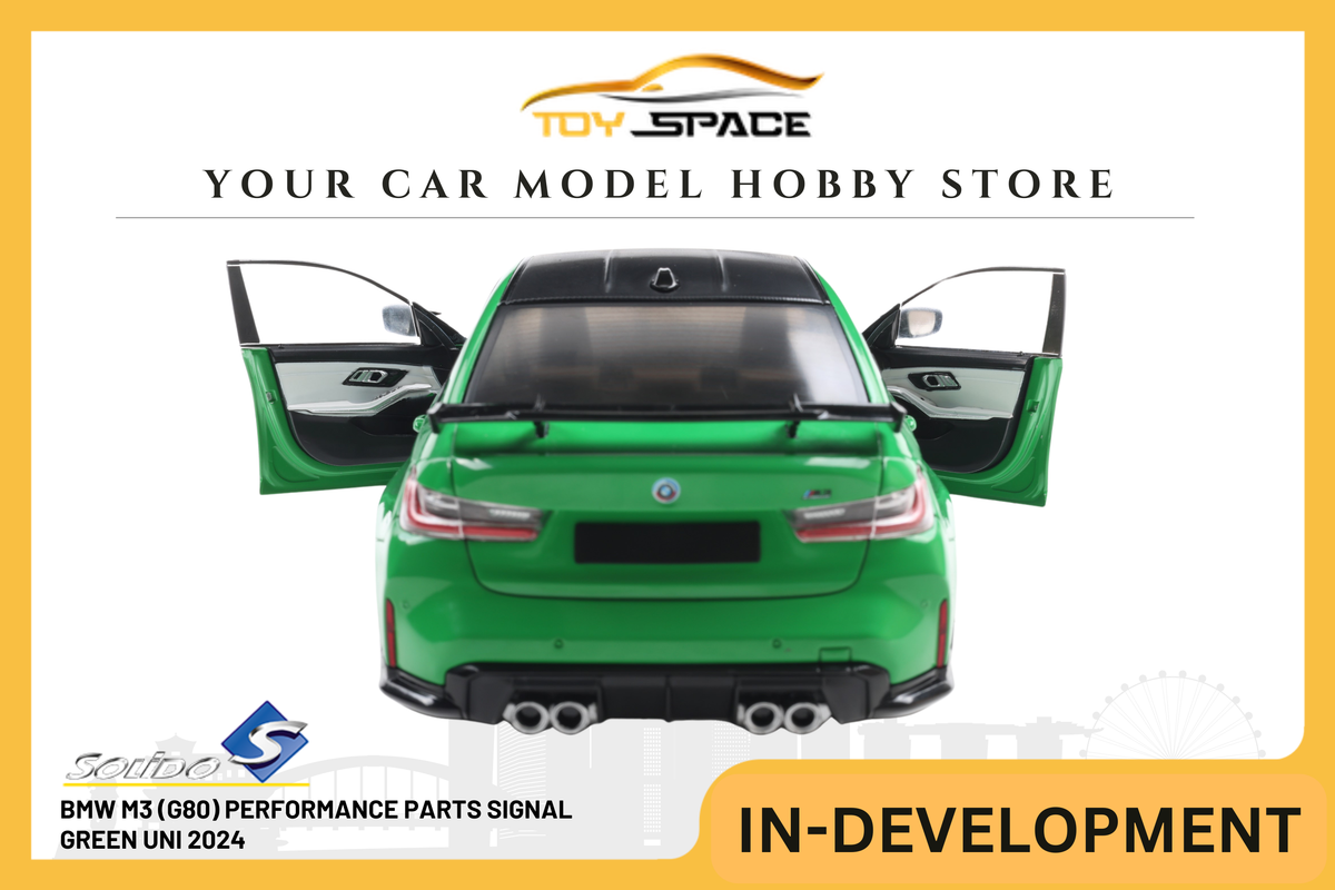 [SOLIDO] 1:18 BMW M3 (G80) Performance Parts Signal Green Uni 2024 - Toy Space Diecast Online Store Singapore