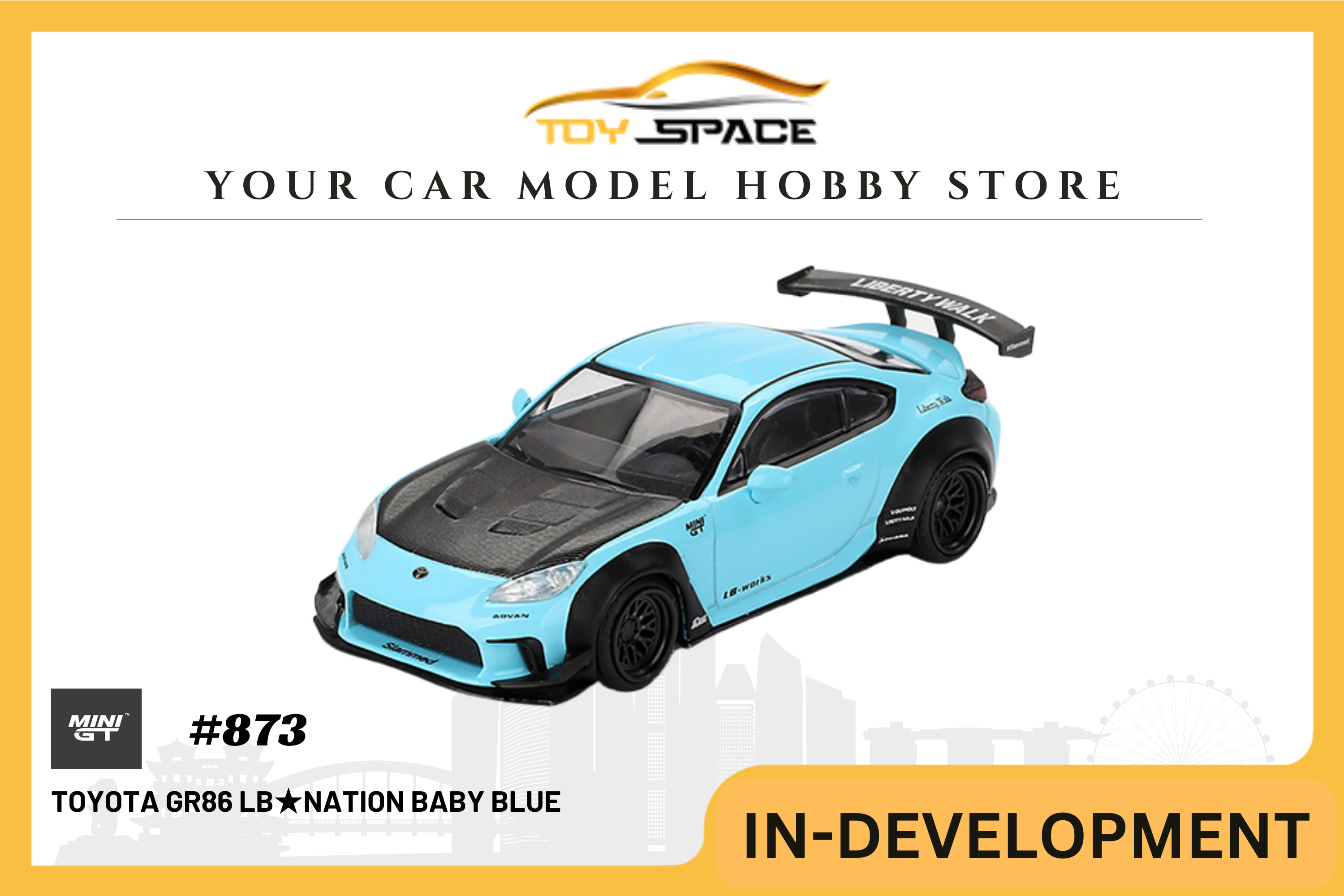 [MINI GT] Toyota GR86 LB★Nation Baby Blue