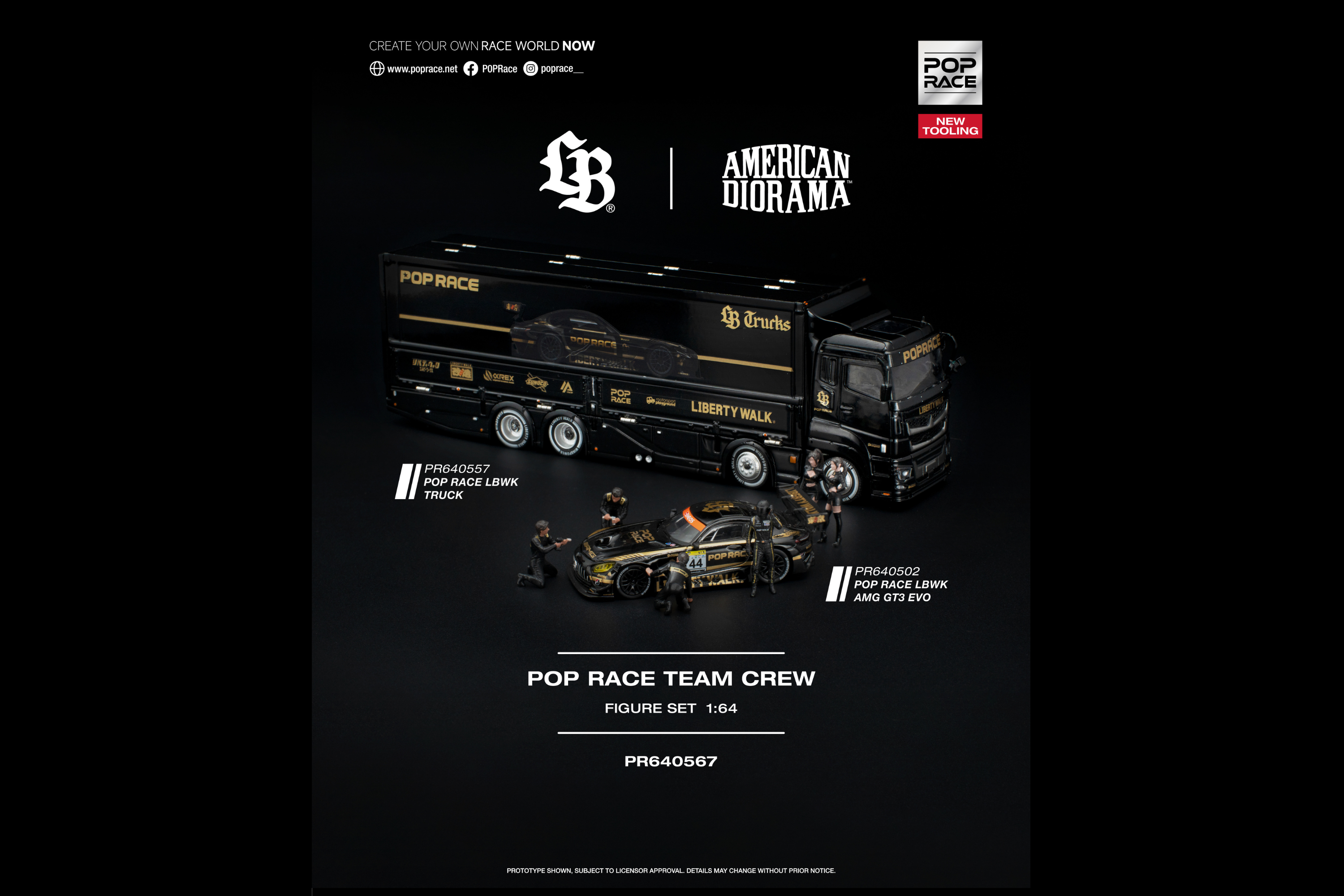 [POP RACE] 1:64 Pop Race Team Crew (6 Figures)